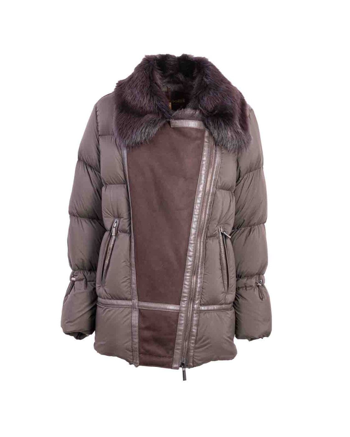 shop MOORER  Piumino: Moorer piumino "Yoss".
Collo con pelliccia.
Maniche lunghe.
Chiusura con zip con doppio cursore.
Inserti in pelle.
Tasche laterali.
Composizione 1: 100% Pelle.
Composizione 2: 100% Poliammide.
Fabbricato in Italia.. YOSS 100868-U0213 number 5762286